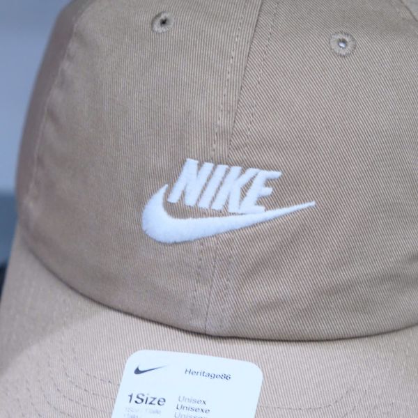  Mũ Nón Nike Sportswear Heritage86 Futura Washed Màu BE Hàng Chính Hãng 