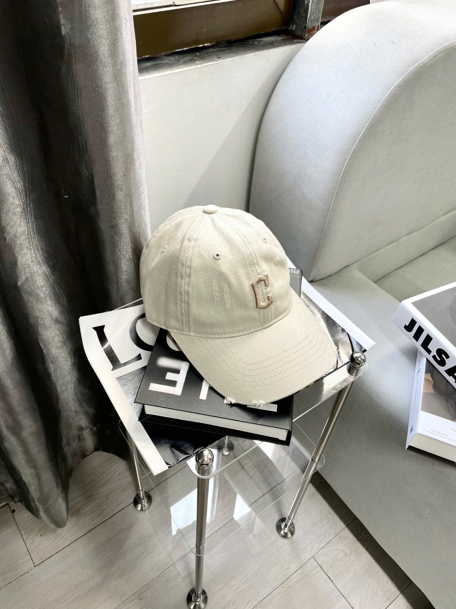  Mũ Nón MLB C Kem Rách Hàng Chính Hãng | Fox Sneaker 