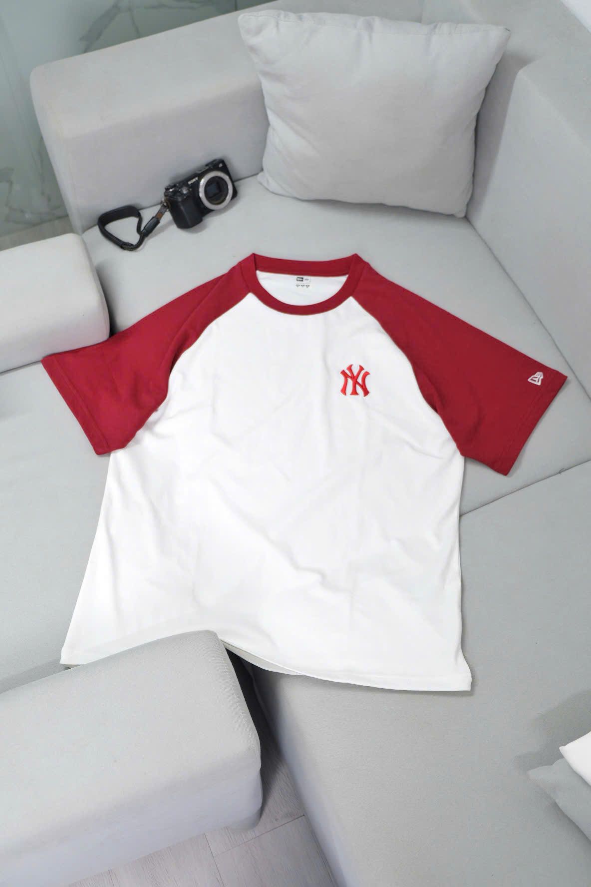  Pack 2 Áo Thun New Era Trắng Tay Đỏ Đen Hàng Chính Hãng | Fox Sneaker 