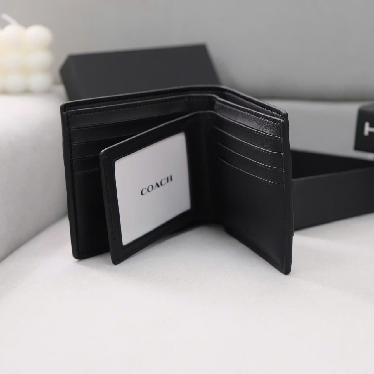  Ví Coach Đen 3 Sọc Hàng Chính Hãng | Fox Sneaker 