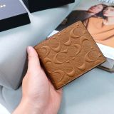  Ví Coach Da Nâu Logo Dập Nổi Hàng Chính Hãng | Fox Sneaker 