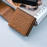  Ví Coach Da Nâu Logo Dập Nổi Hàng Chính Hãng | Fox Sneaker 