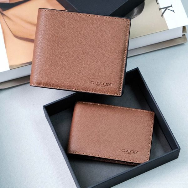  Ví Coach Da Nâu Trơn Hàng Chính Hãng | Fox Sneaker 