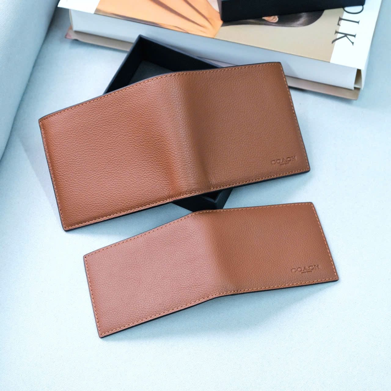  Ví Coach Da Nâu Trơn Hàng Chính Hãng | Fox Sneaker 