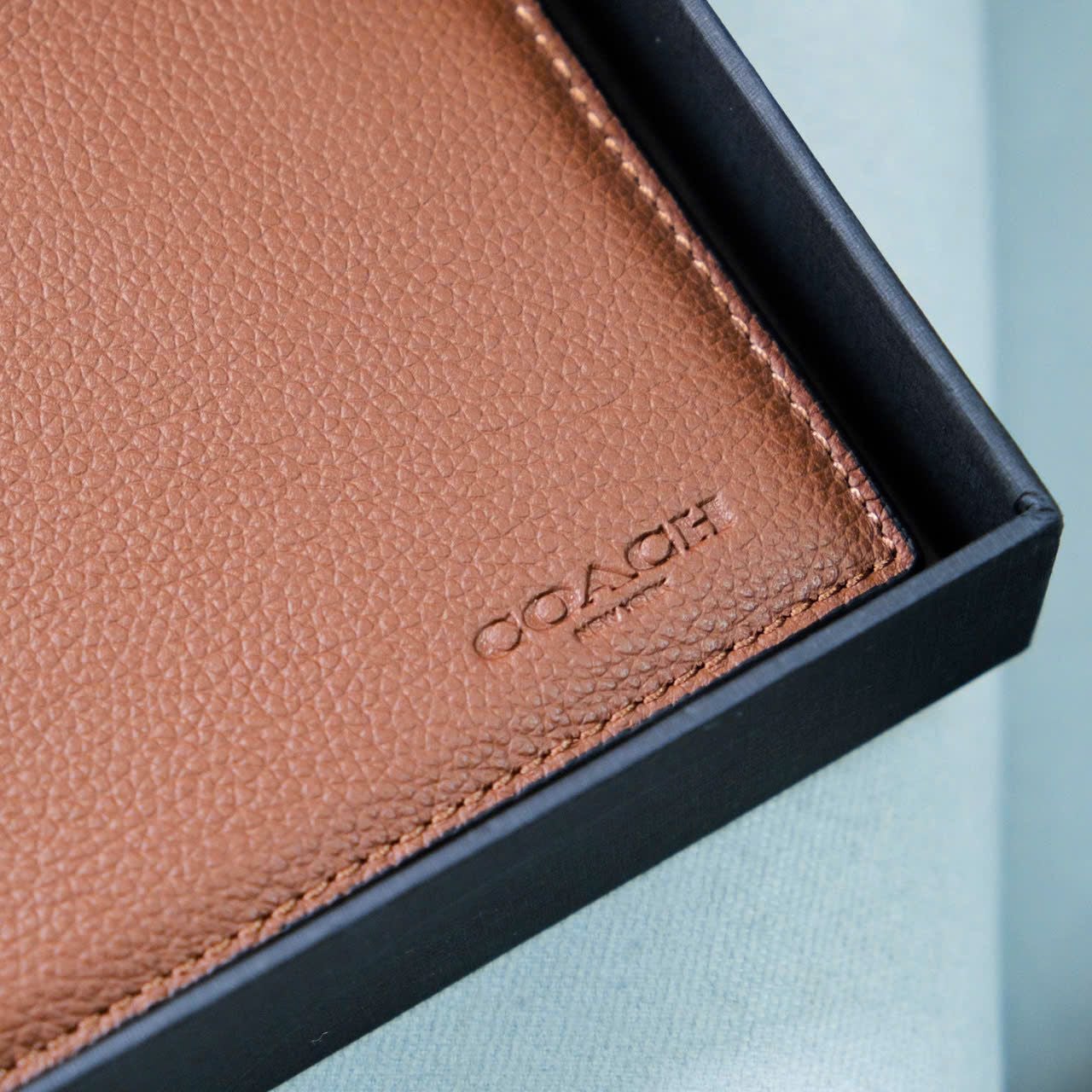  Ví Coach Da Nâu Trơn Hàng Chính Hãng | Fox Sneaker 