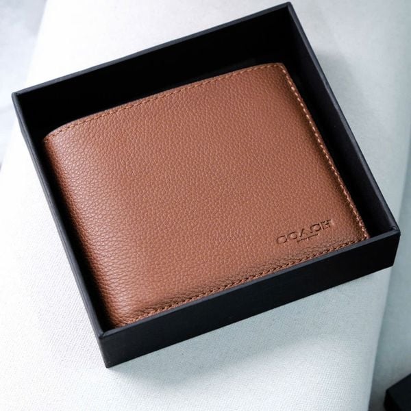  Ví Coach Da Nâu Trơn Hàng Chính Hãng | Fox Sneaker 