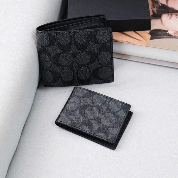  Ví Coach Mono Xám Đen Hàng Chính Hãng | Fox Sneaker 