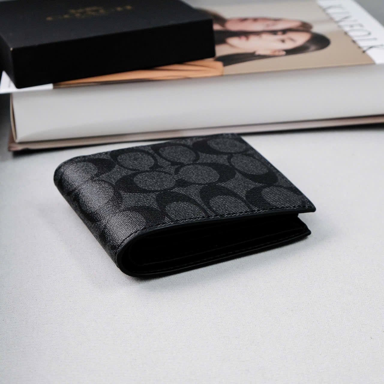  Ví Coach Mono Xám Đen Hàng Chính Hãng | Fox Sneaker 