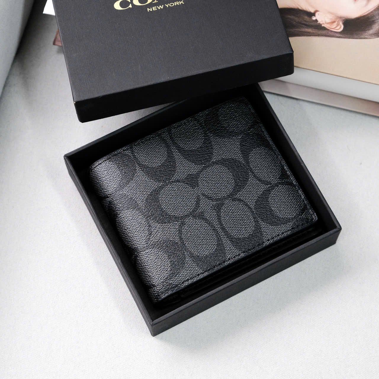  Ví Coach Mono Xám Đen Hàng Chính Hãng | Fox Sneaker 