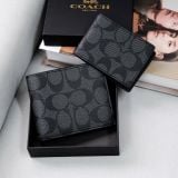  Ví Coach Mono Xám Đen Hàng Chính Hãng | Fox Sneaker 