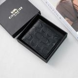  Ví Coach Da Đen Logo Dập Nổi Hàng Chính Hãng | Fox Sneaker 