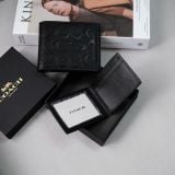  Ví Coach Da Đen Logo Dập Nổi Hàng Chính Hãng | Fox Sneaker 
