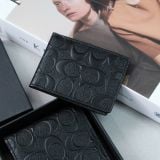  Ví Coach Da Đen Logo Dập Nổi Hàng Chính Hãng | Fox Sneaker 