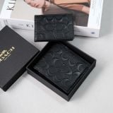  Ví Coach Da Đen Logo Dập Nổi Hàng Chính Hãng | Fox Sneaker 