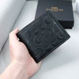  Ví Coach Da Đen Logo Dập Nổi Hàng Chính Hãng | Fox Sneaker 