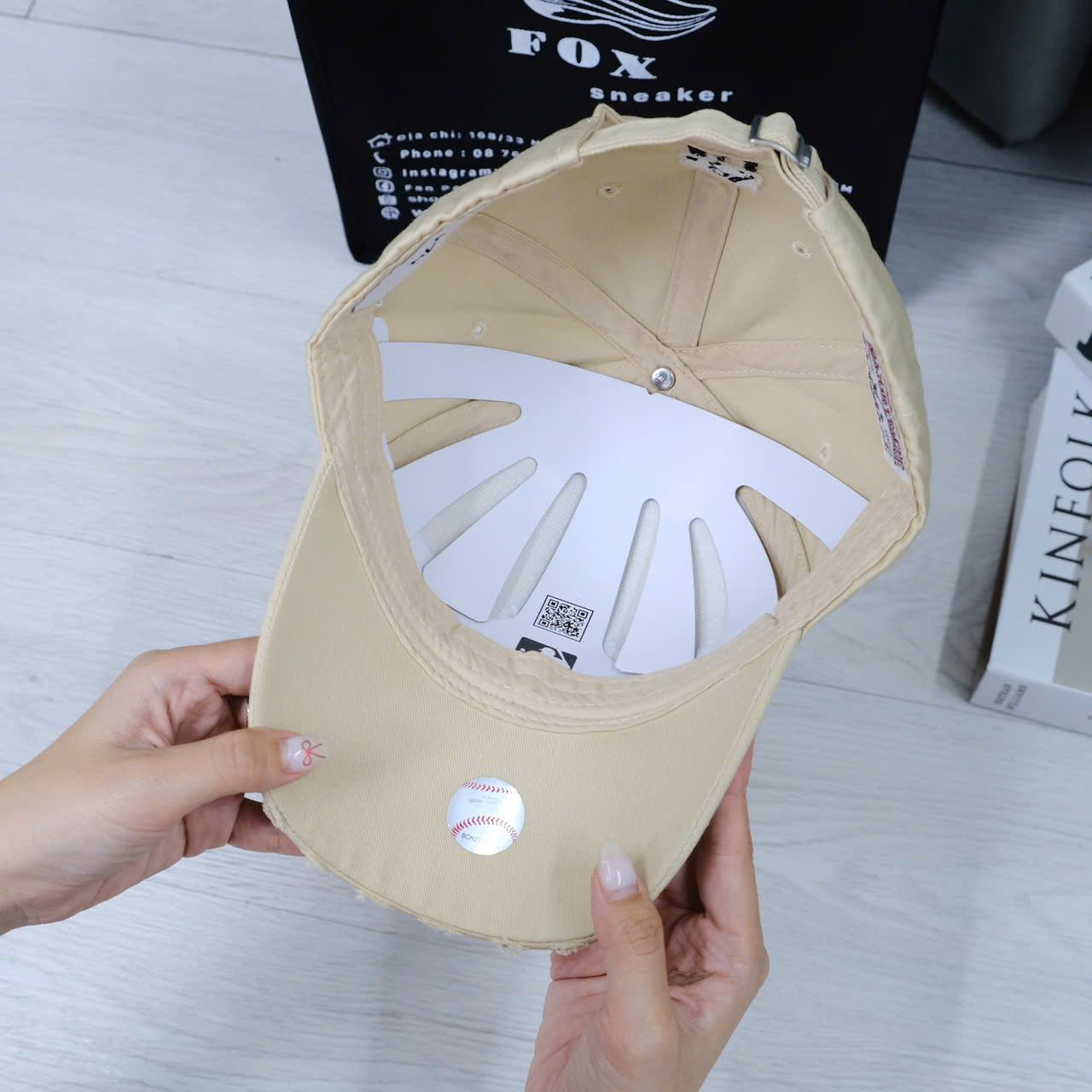  Nón MLB Ny Tan Rách Hàng Chính Hãng 32CPKP111 50B | Fox Sneaker 