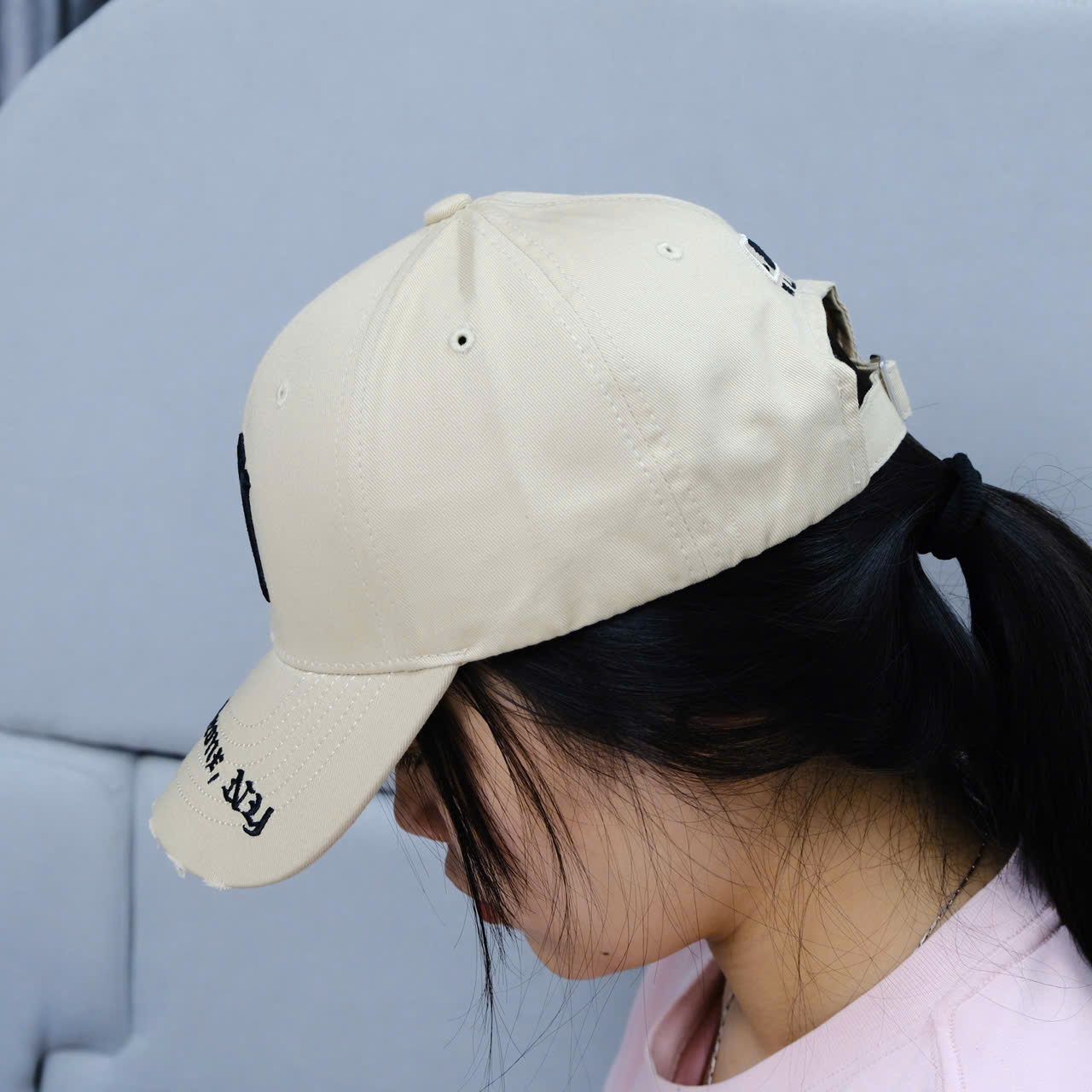  Nón MLB Ny Tan Rách Hàng Chính Hãng 32CPKP111 50B | Fox Sneaker 