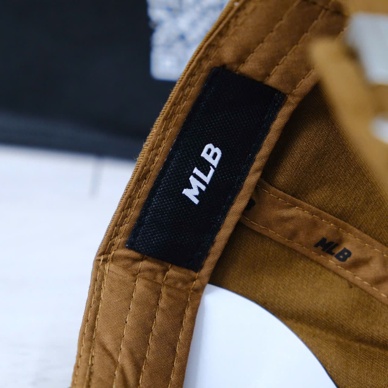  Nón MLB B Nâu Logo Thêu Màu Xanh NAVY Hàng Chính Hãng | Fox Sneaker 