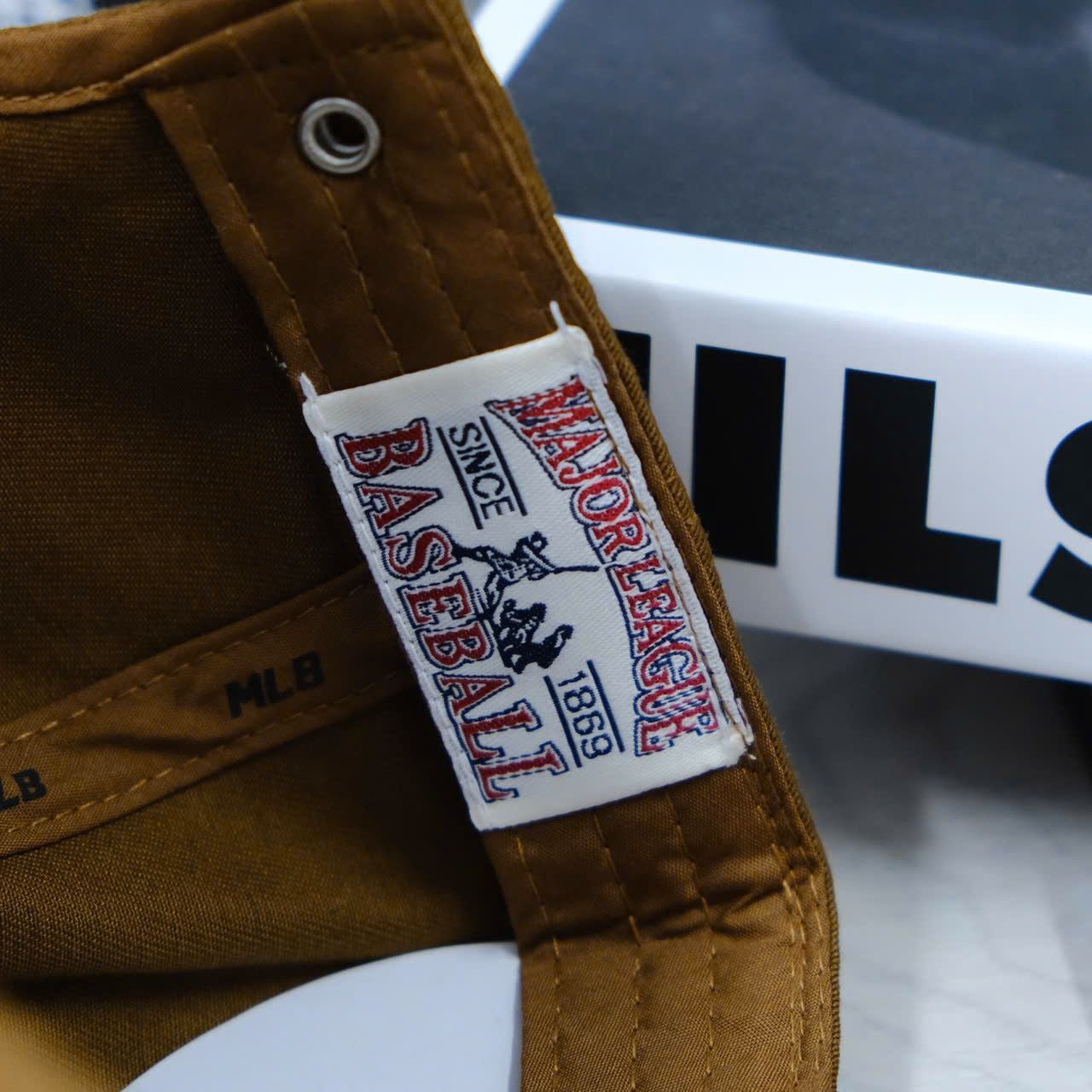  Nón MLB B Nâu Logo Thêu Màu Xanh NAVY Hàng Chính Hãng | Fox Sneaker 