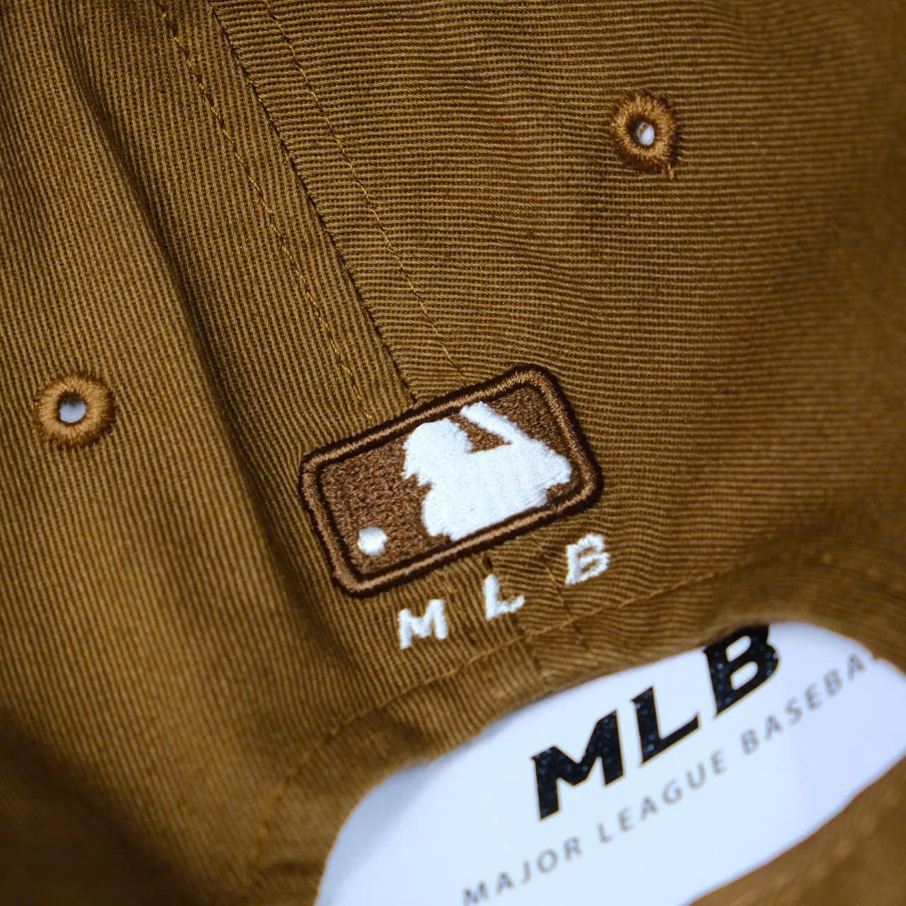  Nón MLB B Nâu Logo Thêu Màu Xanh NAVY Hàng Chính Hãng | Fox Sneaker 