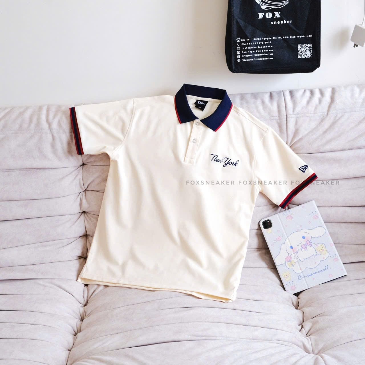  Áo Polo New York Kem Cổ Navy Hàng Chính Hãng CODE: 14852235 | FoxSneaker 