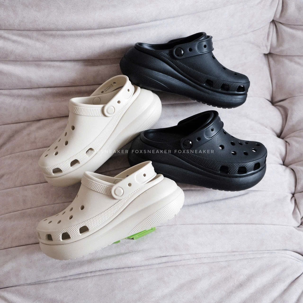  Giày Clog UNISEX Crocs Crush Classic Đế Cao CODE: 207521 2y2 Hàng Chính Hãng | Fox Sneaker 