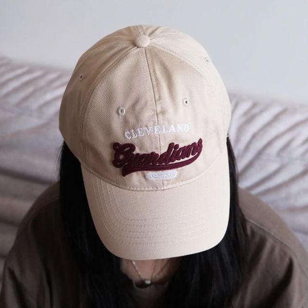  Mũ Nón MLB Cleveland 3ACPVL24N-45BGM Màu Be Hàng Chính Hãng 