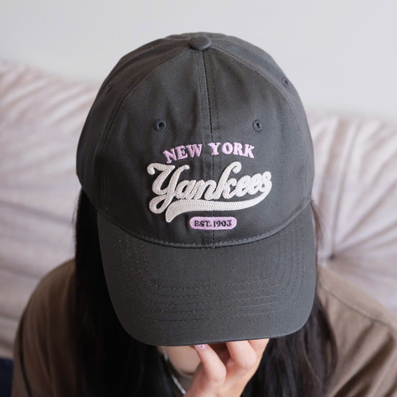  Mũ Nón MLB Yankees Xám S24 Hàng Chính Hãng 