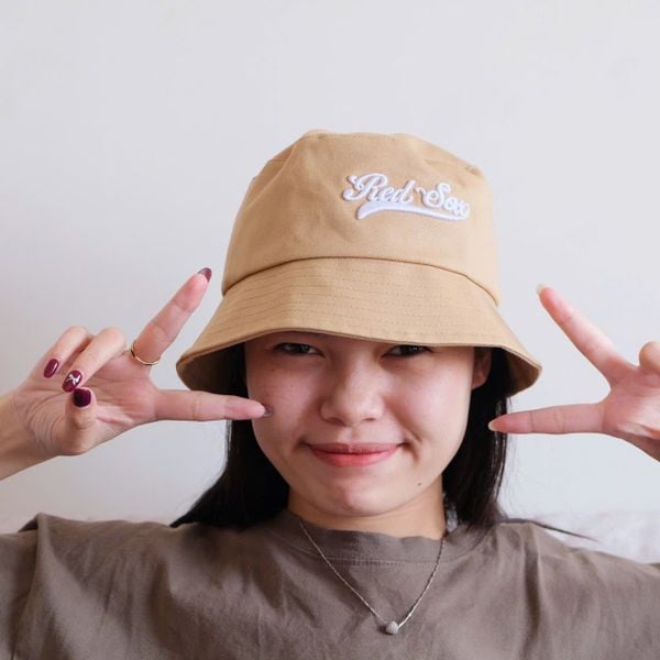  Mũ Nón Bucket MLB Red Sox Kem Hàng Chính Hãng Size 57TH | Fox Sneaker 