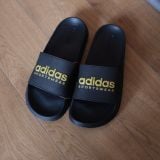  Dép Adidas Adilette Đen Chữ Vàng Hàng Chính Hãng II0018 