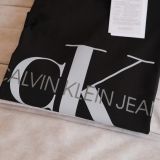  Áo Thun CK Màu Đen Slim Fit Logo Phản Quang Hàng Chính Hãng 