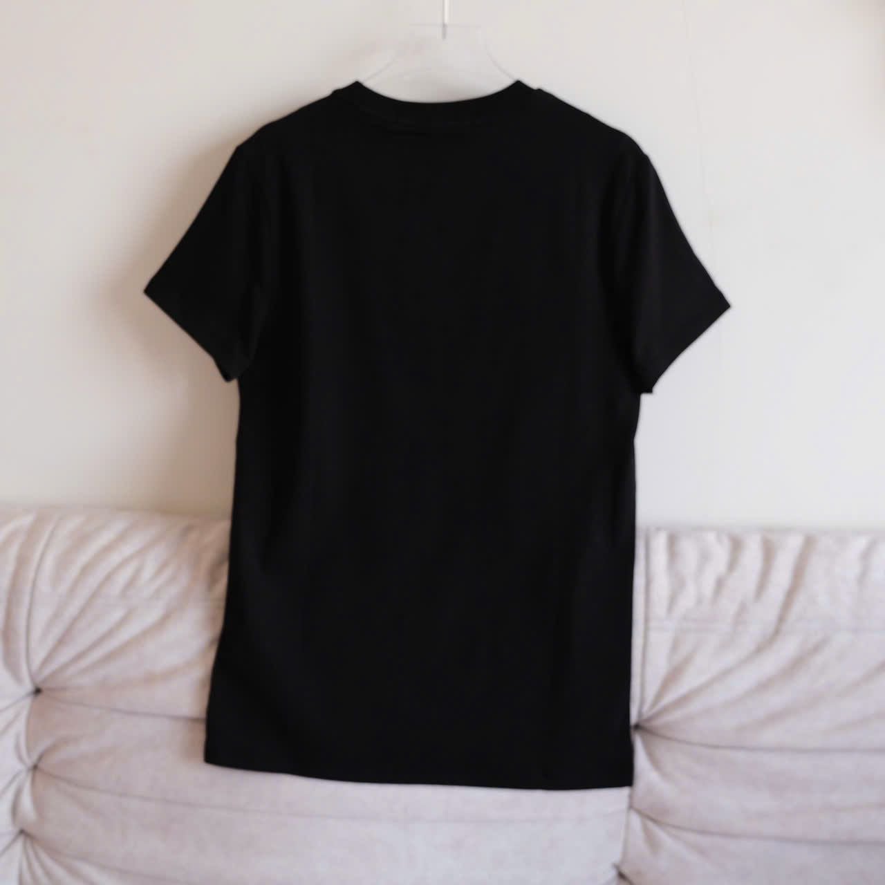  Áo Thun CK Màu Đen Slim Fit Logo Phản Quang Hàng Chính Hãng 