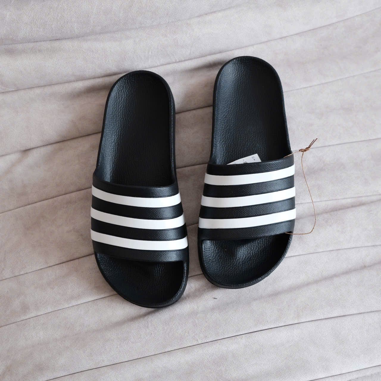  Dép Adidas Aqua Đen Sọc Trắng Hàng Chính Hãng F35543 