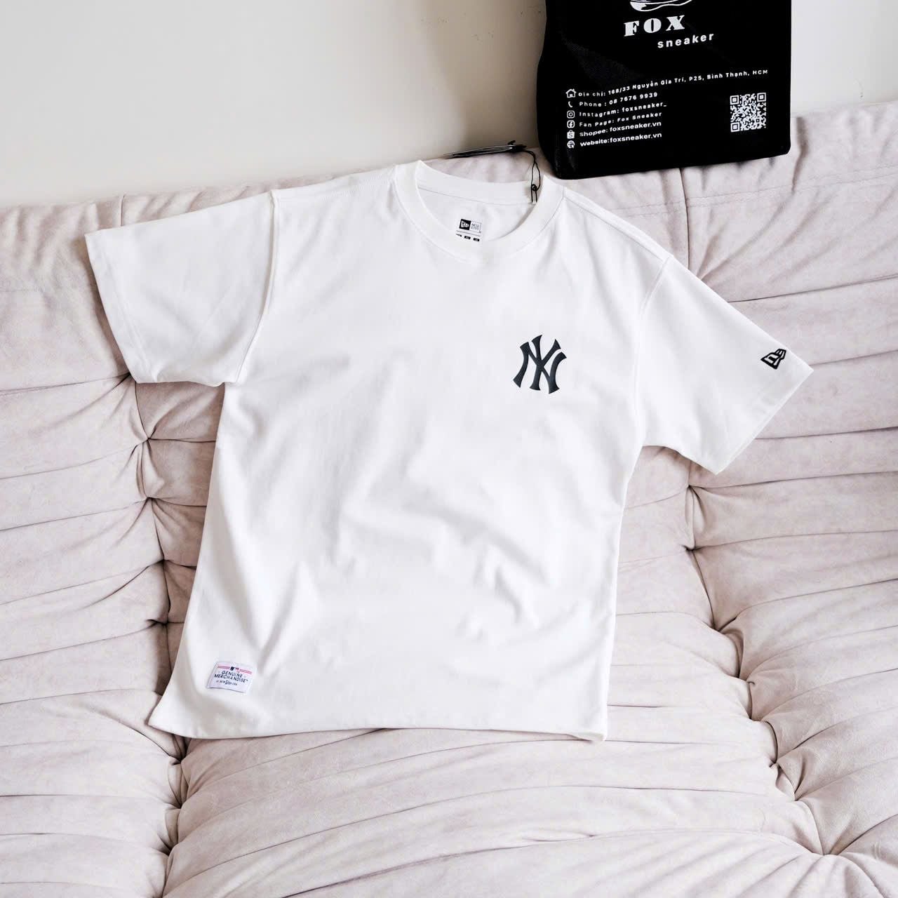  SALE - Áo Thun New Era Ny T12 Trắng V2 Hàng Chính Hãng CODE: 15554889 | Fox Sneaker 