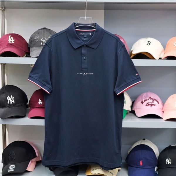  Polo Tommy Xanh Đen Logo Giữa Ngực Hàng Chính Hãng SP016783 | Fox Sneaker 