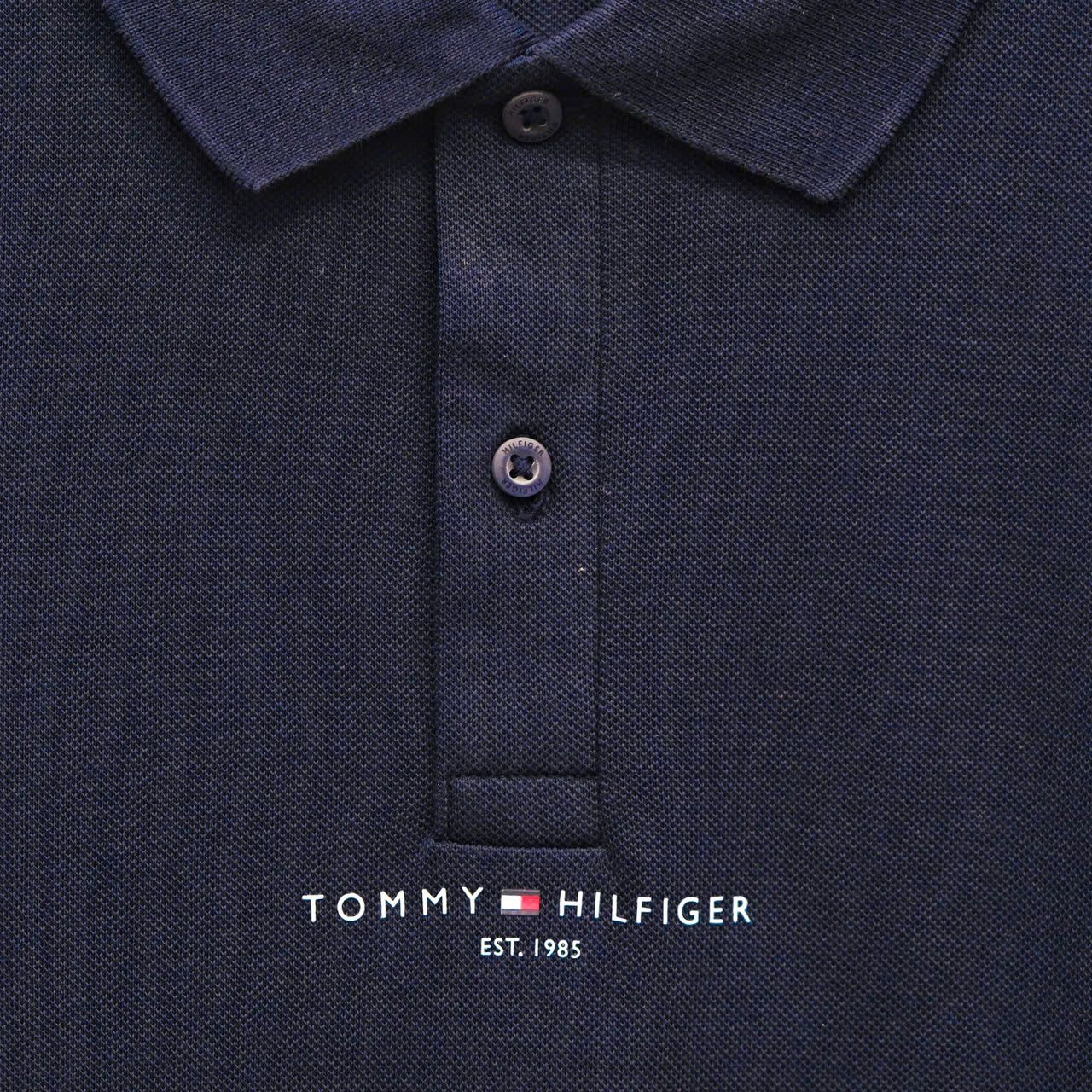  Polo Tommy Xanh Đen Logo Giữa Ngực Hàng Chính Hãng SP016783 | Fox Sneaker 