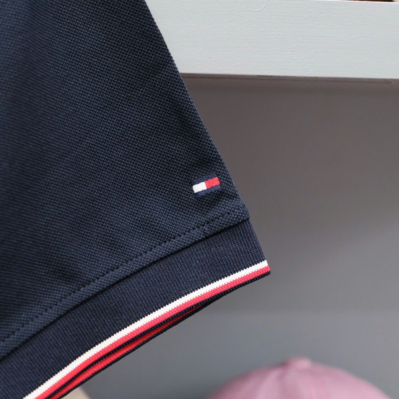  Polo Tommy Xanh Đen Logo Giữa Ngực Hàng Chính Hãng SP016783 | Fox Sneaker 