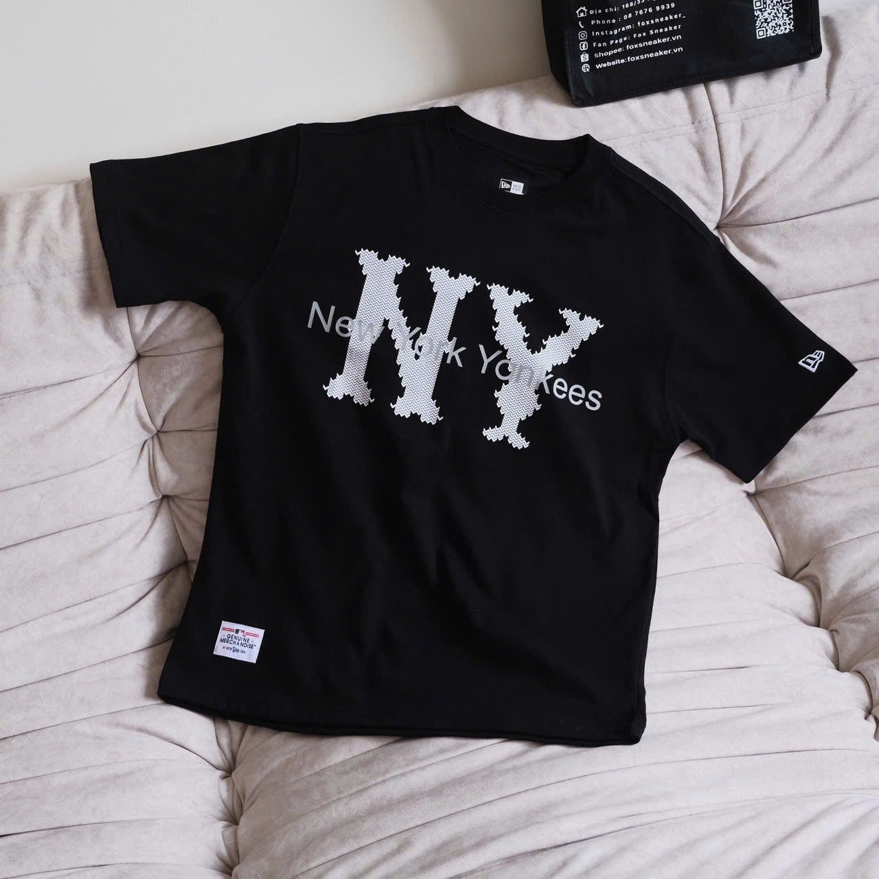  SALE - Áo Thun New Era NY 8Bit Đen Hàng Chính Hãng CODE: 15554885 | Fox Sneaker 