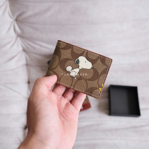 Ví Coach X Peanuts 3 In 1 Wallet In Signature Canvas Hàng Chính Hãng | Fox Sneaker
