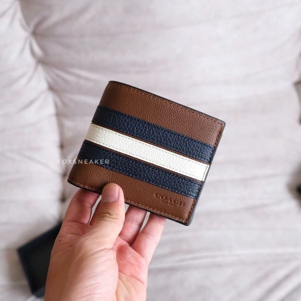  Ví Coach Nâu 3 Sọc Hàng Chính Hãng | Fox Sneaker 