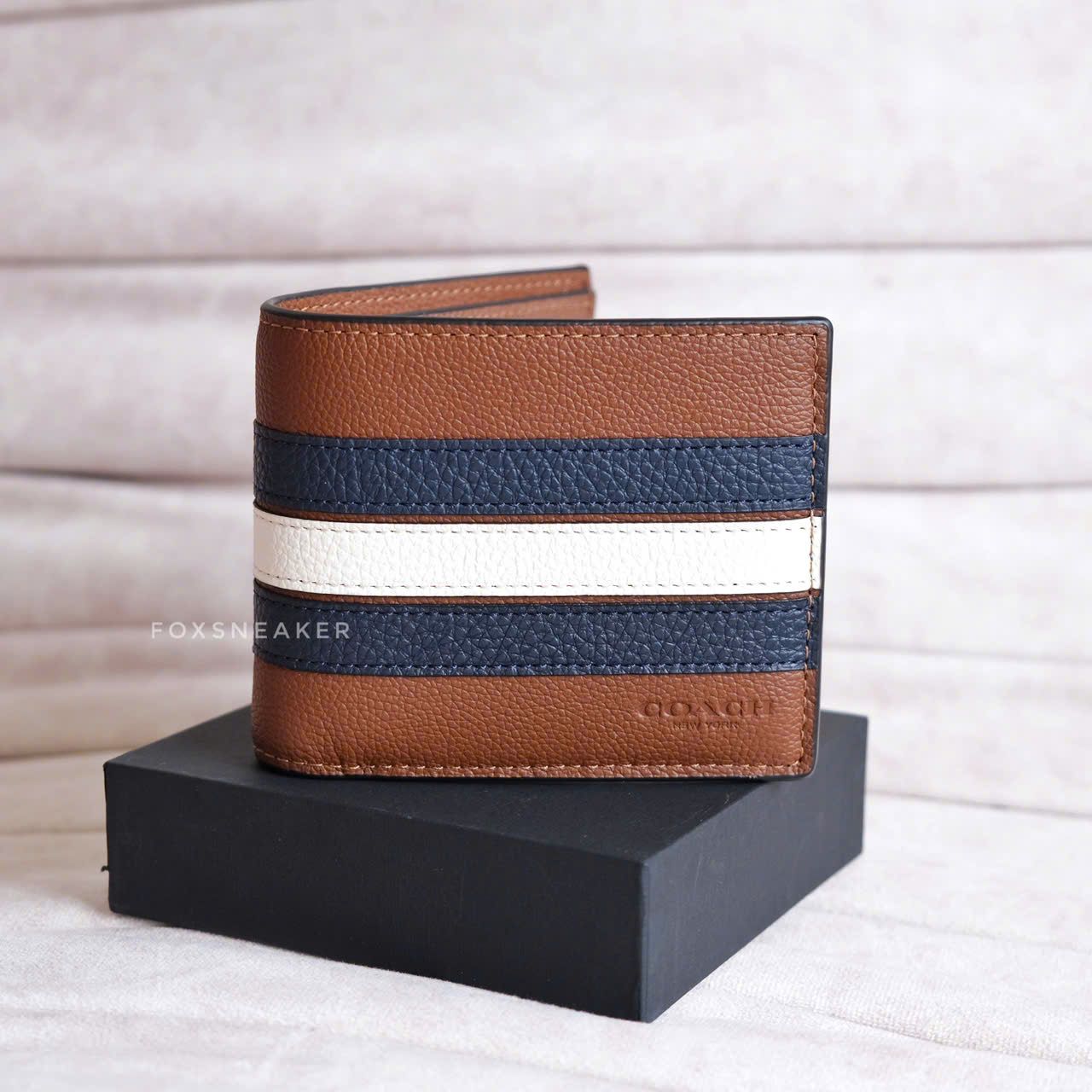  Ví Coach Nâu 3 Sọc Hàng Chính Hãng | Fox Sneaker 