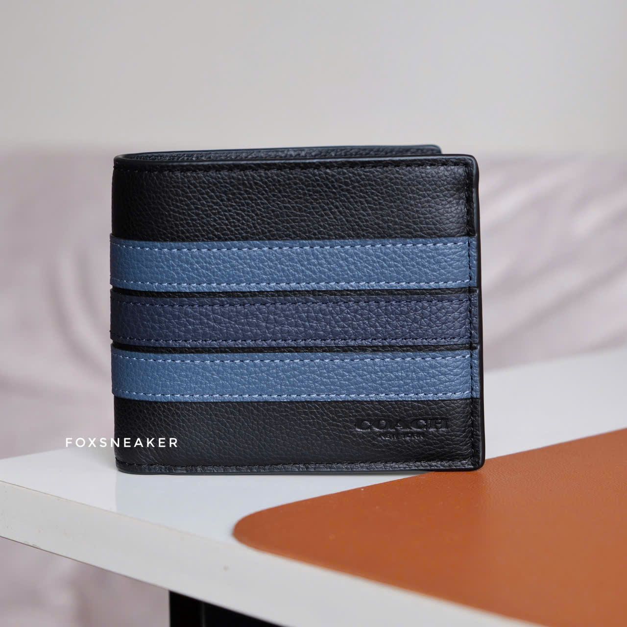  Ví Coach Đen 3 Sọc Hàng Chính Hãng | Fox Sneaker 