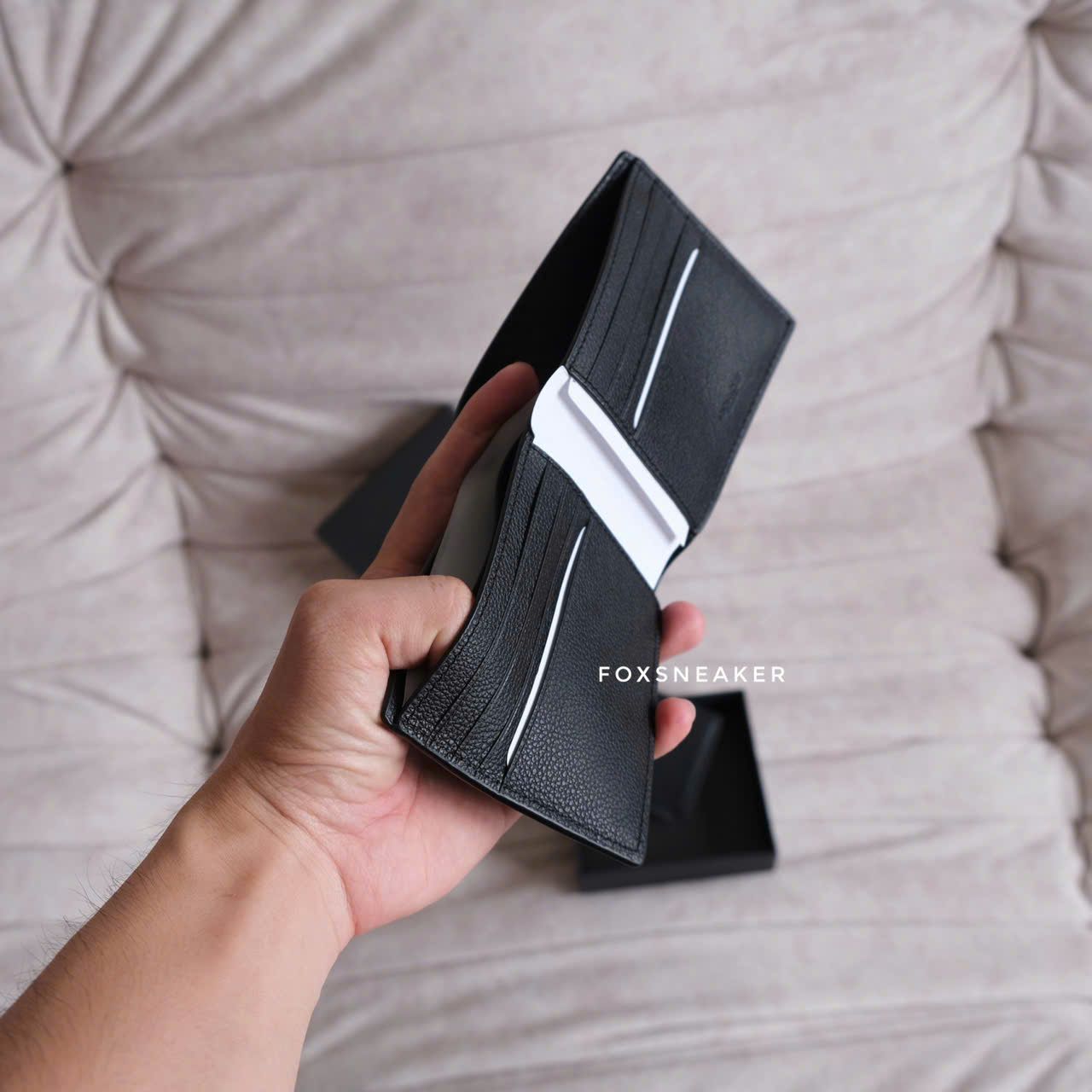  Ví Coach Đen 3 Sọc Hàng Chính Hãng | Fox Sneaker 