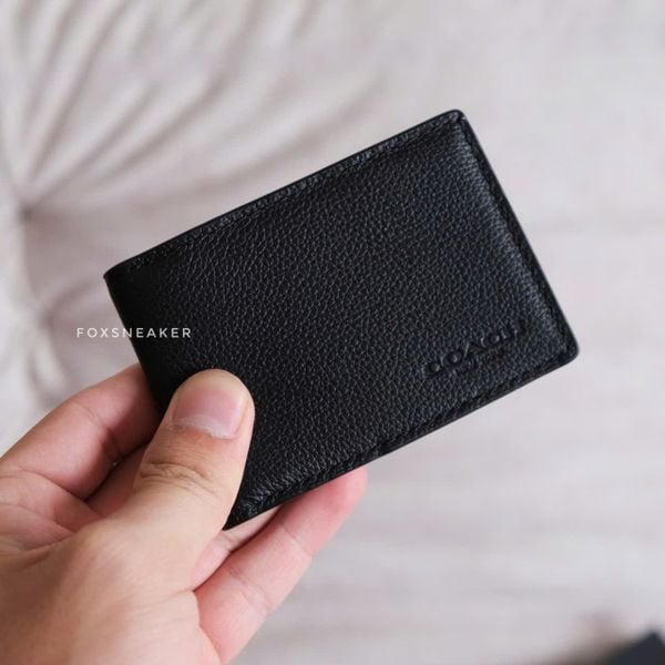  Ví Coach Đen 3 Sọc Hàng Chính Hãng | Fox Sneaker 