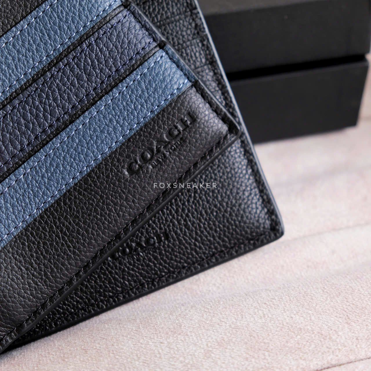  Ví Coach Đen 3 Sọc Hàng Chính Hãng | Fox Sneaker 