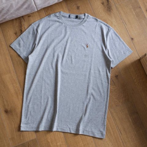 Áo Thun Ralph Xám Logo 3 Màu Hàng Chính Hãng