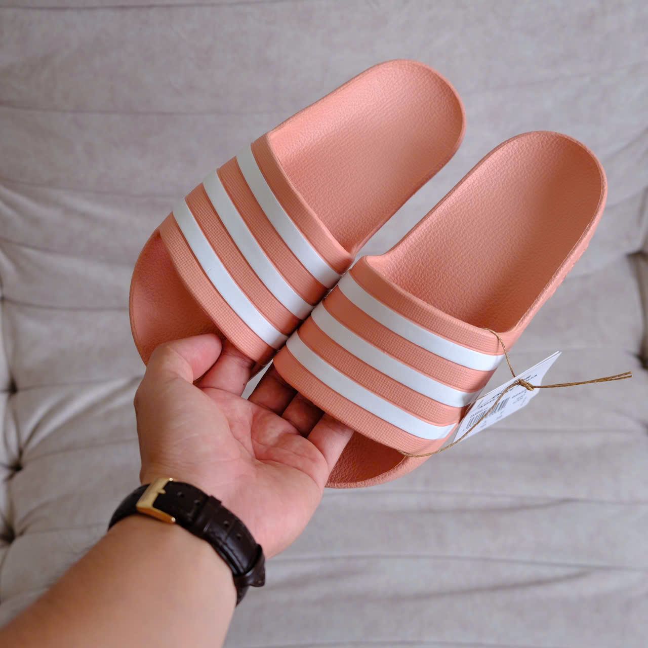  Dép Adidas Adilette Aqua Màu Hồng I GZ5239 Hàng Chính Hãng 