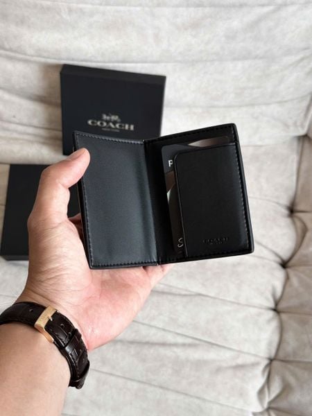  Ví Coach Nam Châm Mono Xám Hàng Chính Hãng | Fox Sneaker 