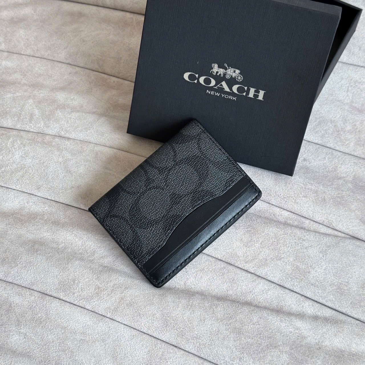  Ví Coach Nam Châm Mono Xám Hàng Chính Hãng | Fox Sneaker 