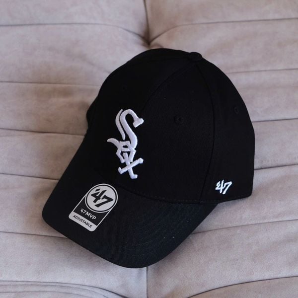  Mũ Nón Brand 47 Sox Đen Trắng Hàng Chính Hãng 